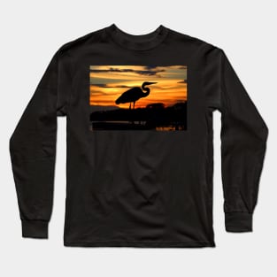 Sunset Heron Long Sleeve T-Shirt